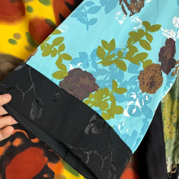 Y2K Spencer Alexis Floral Fairy Lacy Kimono Womens Blouse Size Large - Picture 6 of 13